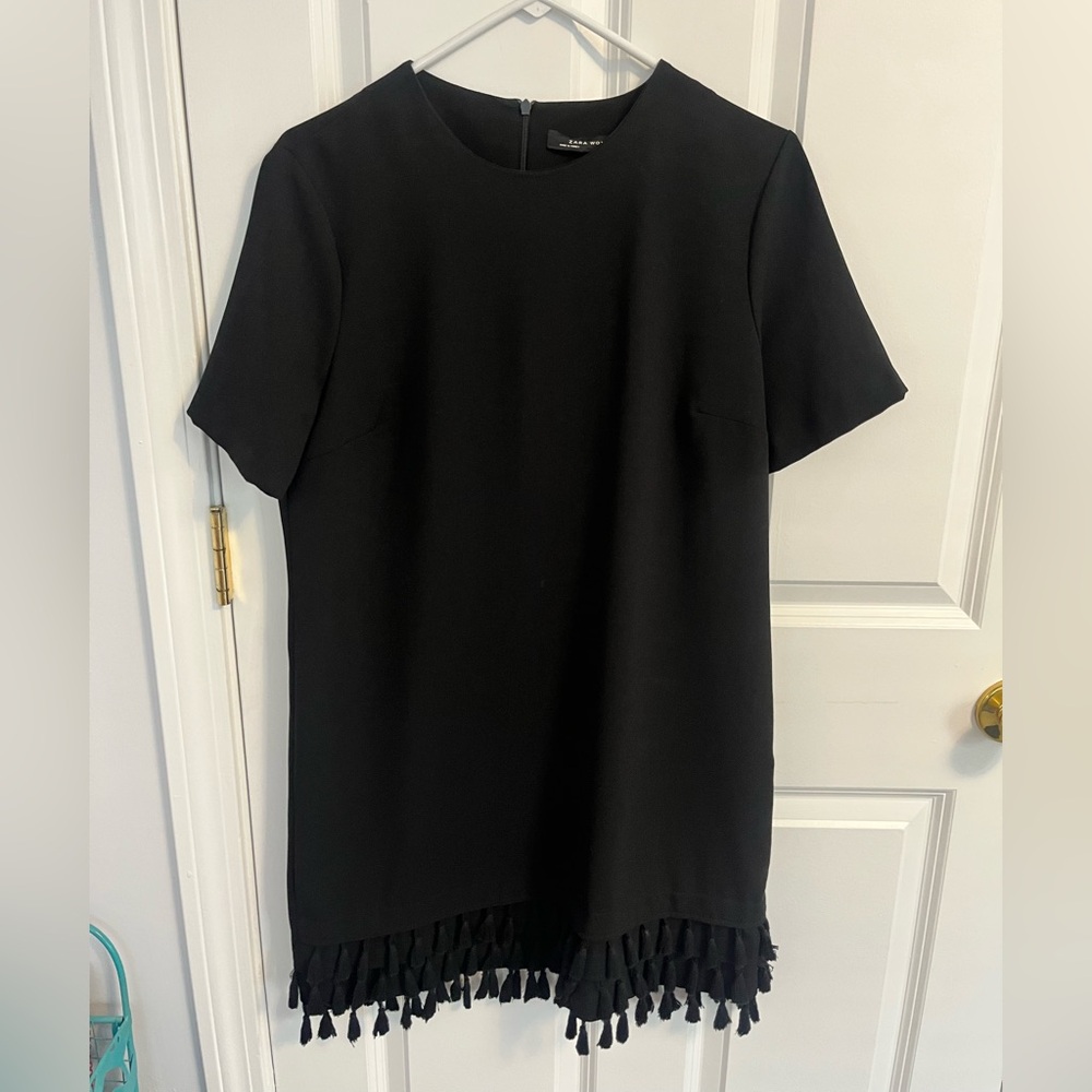 Black Zara Dress with Tassels details size Medium